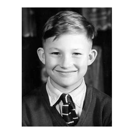 Bernard grew-up in Weston village near Bath, seen here with his Weston All Saints school tie.