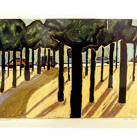 Paris series 1974, Oil pastel on paper, 30 x 46cm