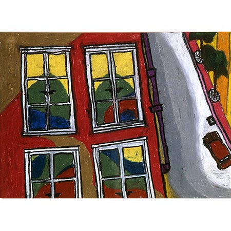 Paris series 1974, Oil pastel on paper, 30 x 46cm