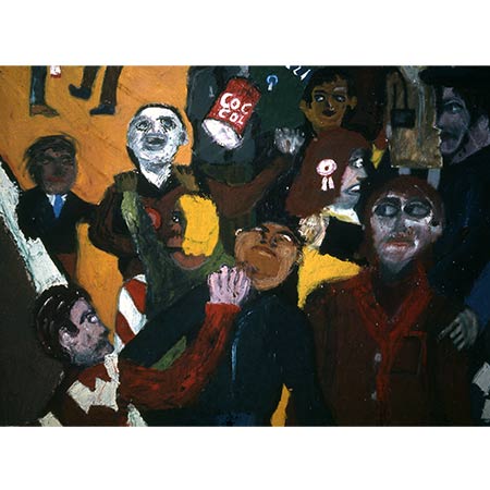 Crowd Violence (detail) 1976, Oil on canvas (From the Final Major Show at The Royal College of Art, London)