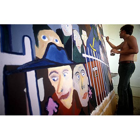 Ollis working in his Darwin studio 1979
