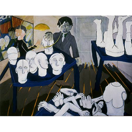 The Bodyswap Shop 1977, Oil on canvas 183 x 244cm