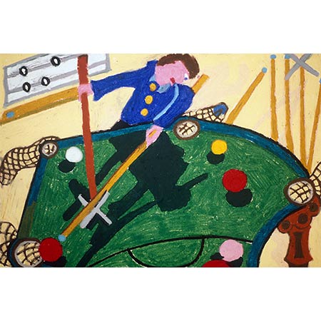 Misspent Youth 1978, Oil pastel on paper, 40 x 61cm