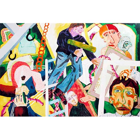 Art for Artsake 1985 Oil stick/oil/oil pastel and enamel on canvas, 194 x 290cm