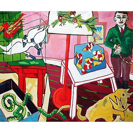 The House of Exotic Animals 1983/84, Oil/oil pastel on canvas, 185 x 291cm