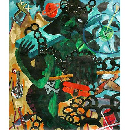 Martyrdom March 1987, Oil on Canvas, 76 x 51cm