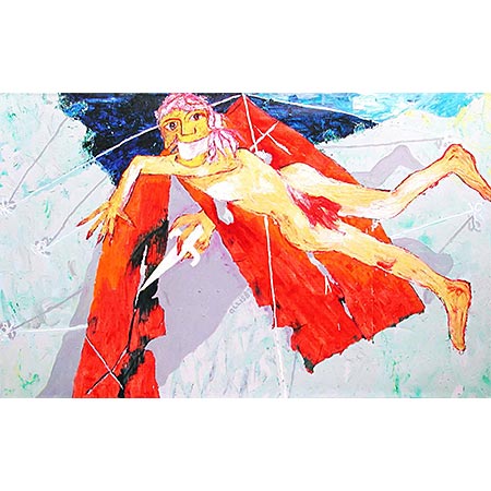 One Sunday Morning June 1987, Oil on linen, 185 x 291cm