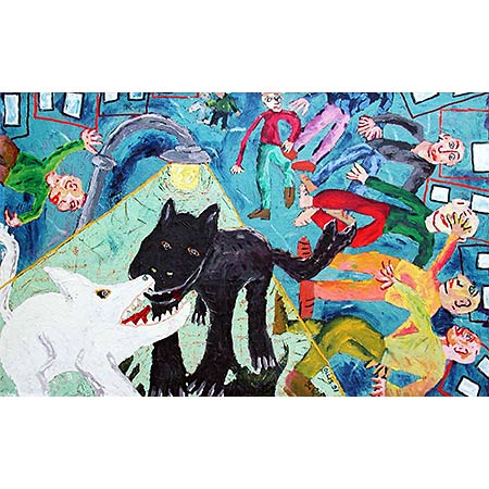 Dogfight 1991, Oil on canvas, 120 x 180cm
