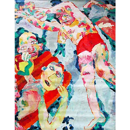 Municipal Pool 1990, Oil on canvas, 175 x 135cm