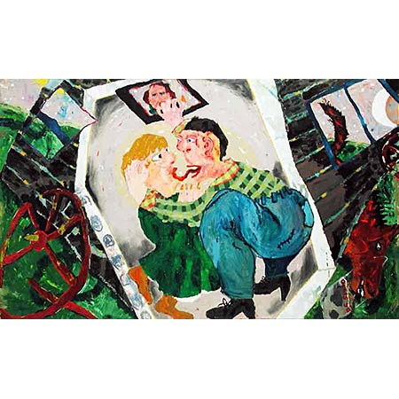 The Gypsy Caravan 1990, Oil on canvas, 178 x 292cm