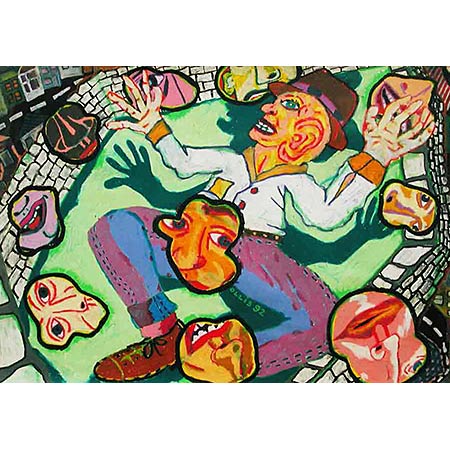 The Juggler 1992 Oil Pastel on paper, 80 x 100cm