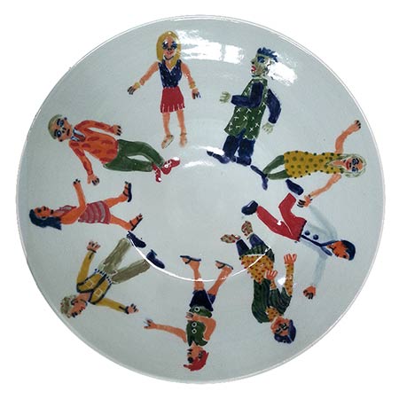 Platter 2012, in collaboration with potter Ian Smith - Wentworth Falls, NSW, Ceramic 40cm dia.