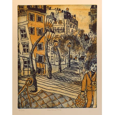 Montmartre, Two plate etching 33 x 25cm