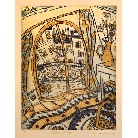 Paris Window, Two plate etching, 33 x 25cm
