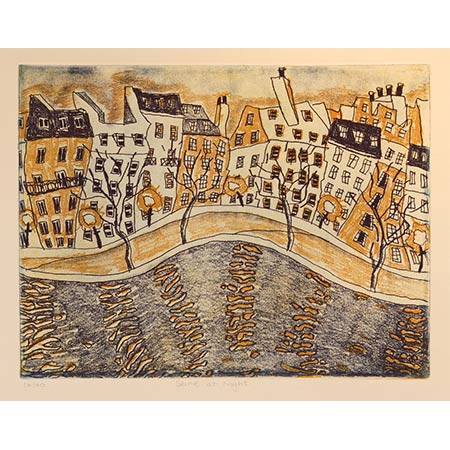 Seine at night, 25 x 33cm
