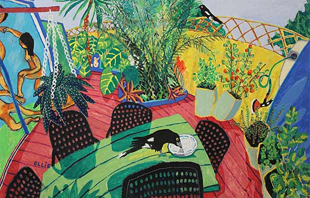 The Artists' Garden (with currawongs