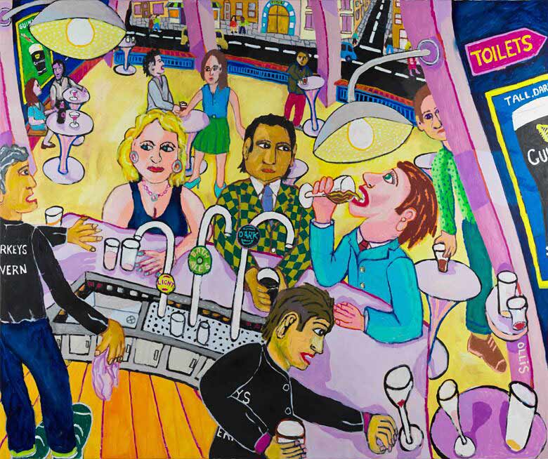Sharkeys Tavern oil-on-linen 153x183